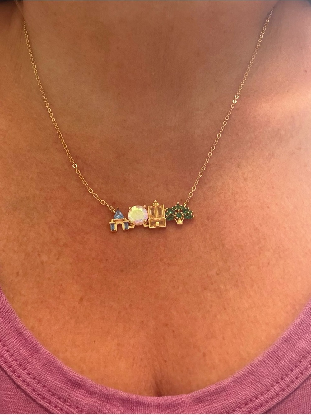Beautiful necklace symbolizing four Disney World park icons - Picture 2 of 3